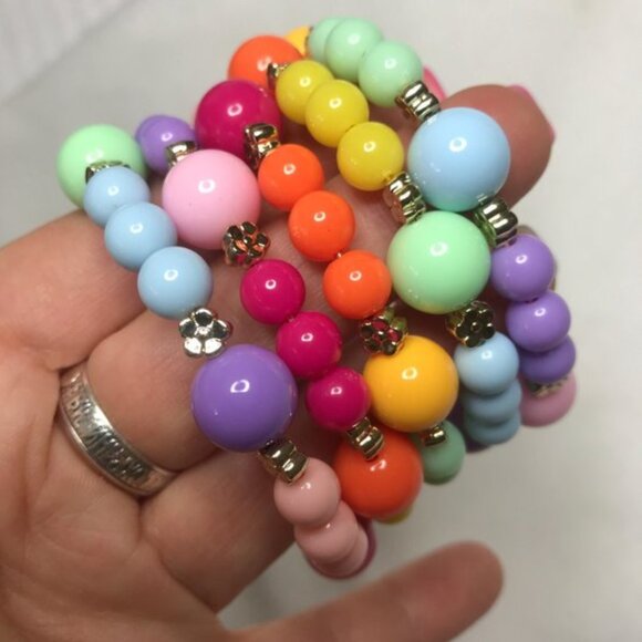 NWT New Greenbeads Rainbow Multi-Row Bracelet - Picture 3 of 6